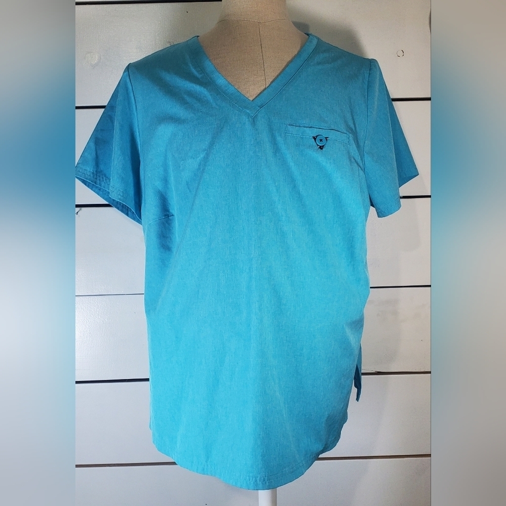Koi Bassics blue scrub top size 2x